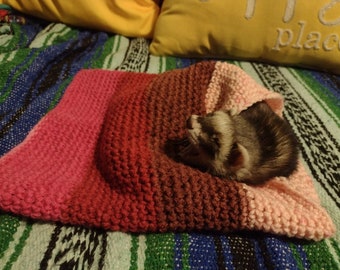 CROCHETED ferret TUNNEL - more than one to choose from