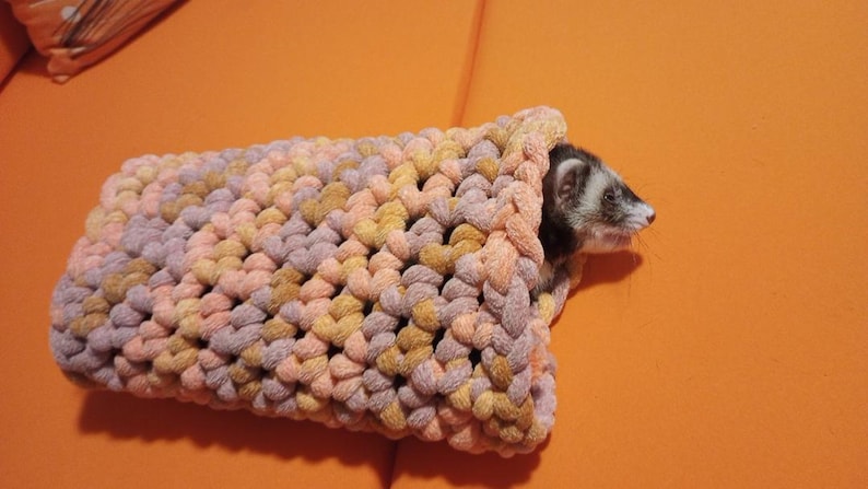 CROCHETED ferret TUNNEL more than one to choose from plush