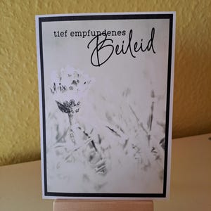 Carte de deuil, carte de condoléances