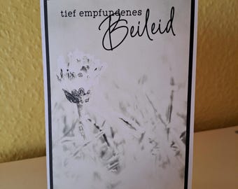Carte de deuil, carte de condoléances