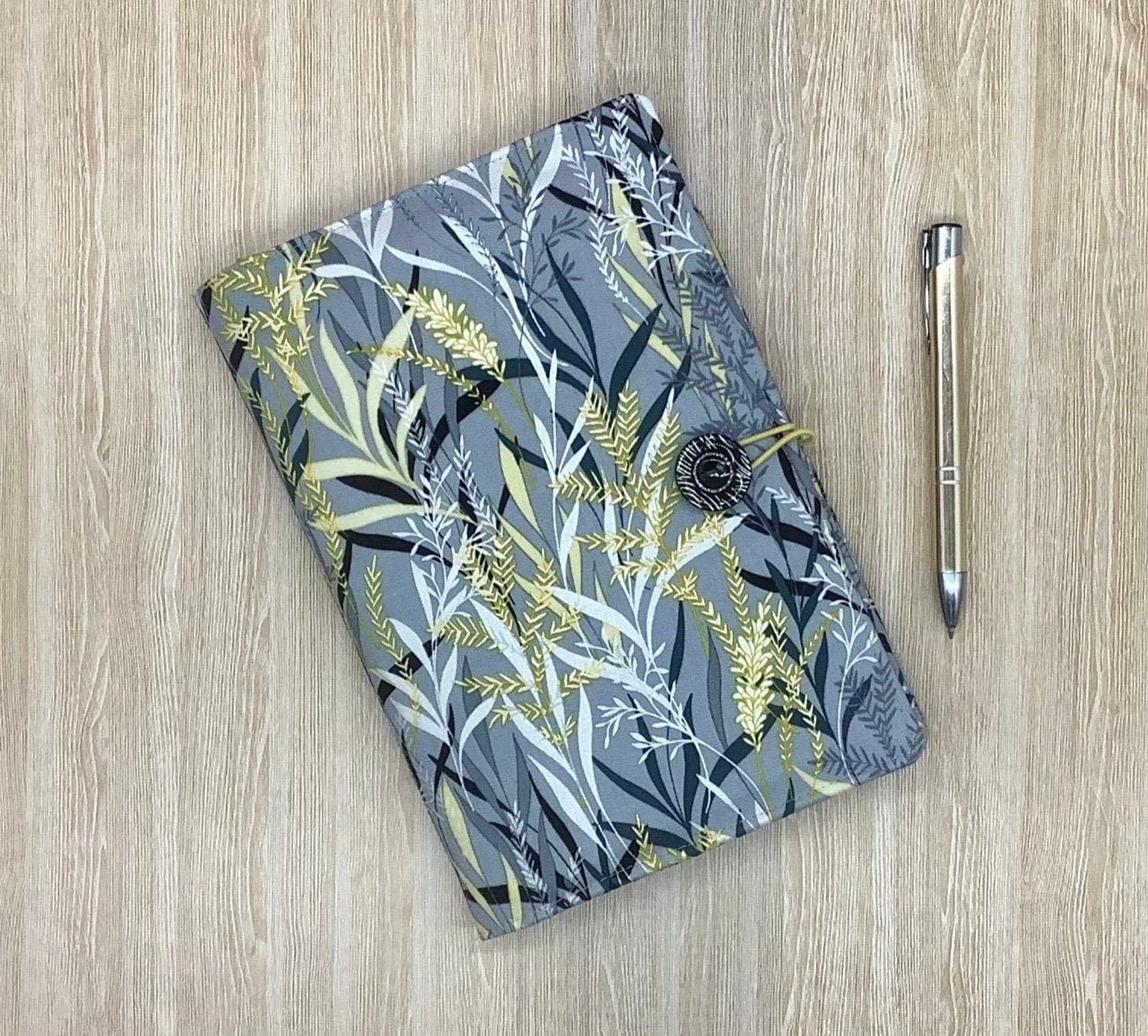 Abstract leaves foliage A5 refillable fabric notebook cover Etsy