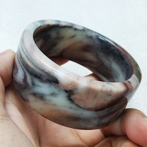 Stone Bangle, Serpentine Stone, Natural Jade, Woman Jade Bangle, Meditation Gifts, Healing Stone Bracelet, Friendship Bracelet, GB29