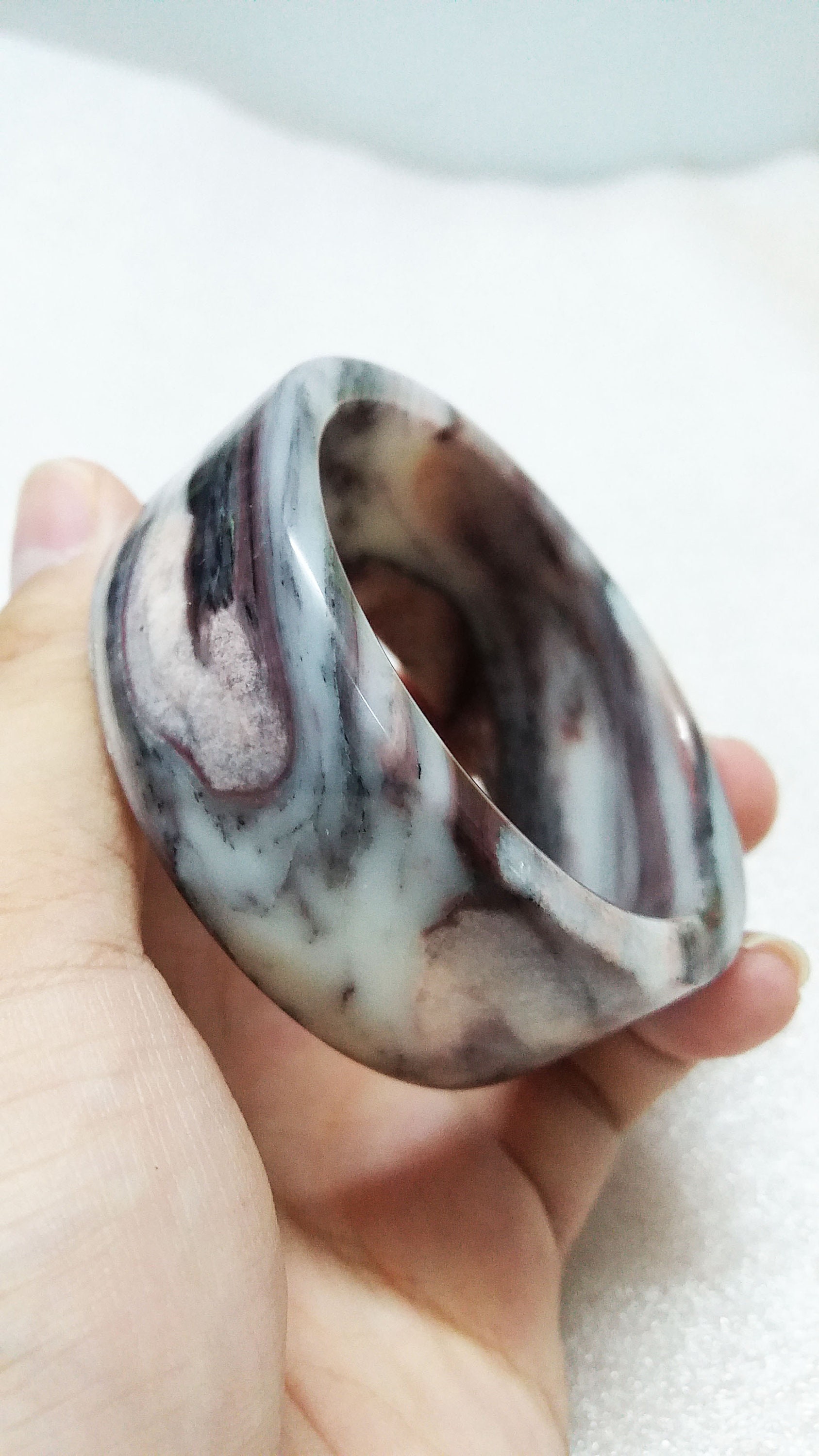 Stone Bangle, Serpentine Stone, Natural Jade, Woman Jade Stone Bangle, Serpentine Stone, Natural Jade, Woman Jade