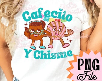 Cafecito y chisme mug Png design, Cafecito y pan png, Concha Png, New 2022 Trendy Christmas Png File