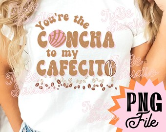 Concha y Cafecito mug Png design, Cafecito y pan png, Concha Png, Cafecito y chisme latte png sublimation design