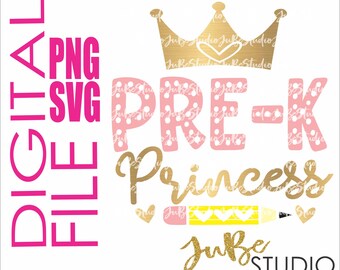 Back To School Svg, Pre K Princess Svg, Back To School Png, PreK Png, PreK Svg, Hello PreK Svg, PreK Teacher Svg, PreK Cutting File