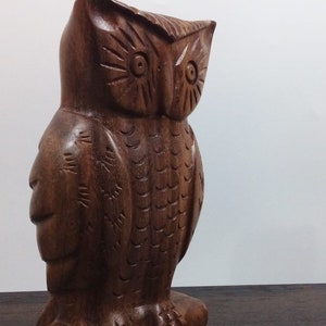 Handcrafted Owl Gift Figurine | Pure Wood Owl Lover's Gift