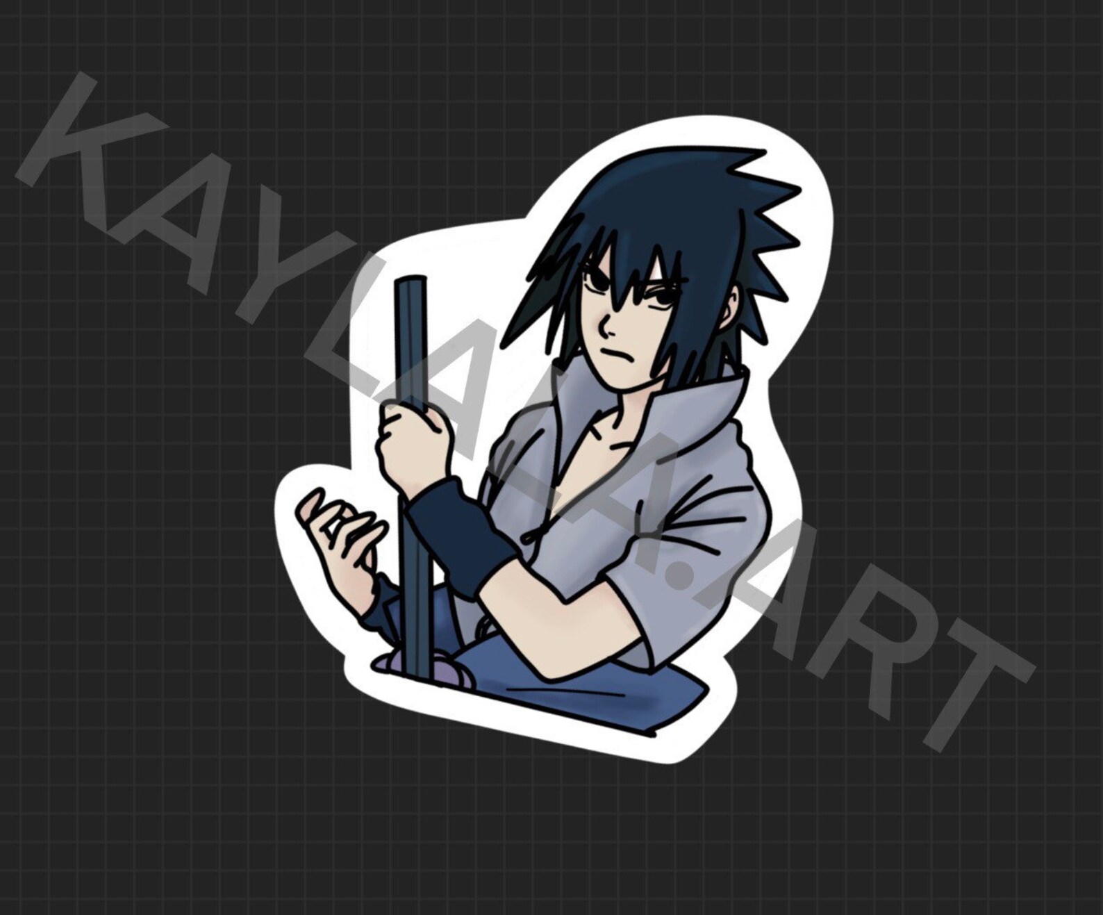 Sasuke Uchiha from Naruto Anime Sticker Sasuke sticker Etsy