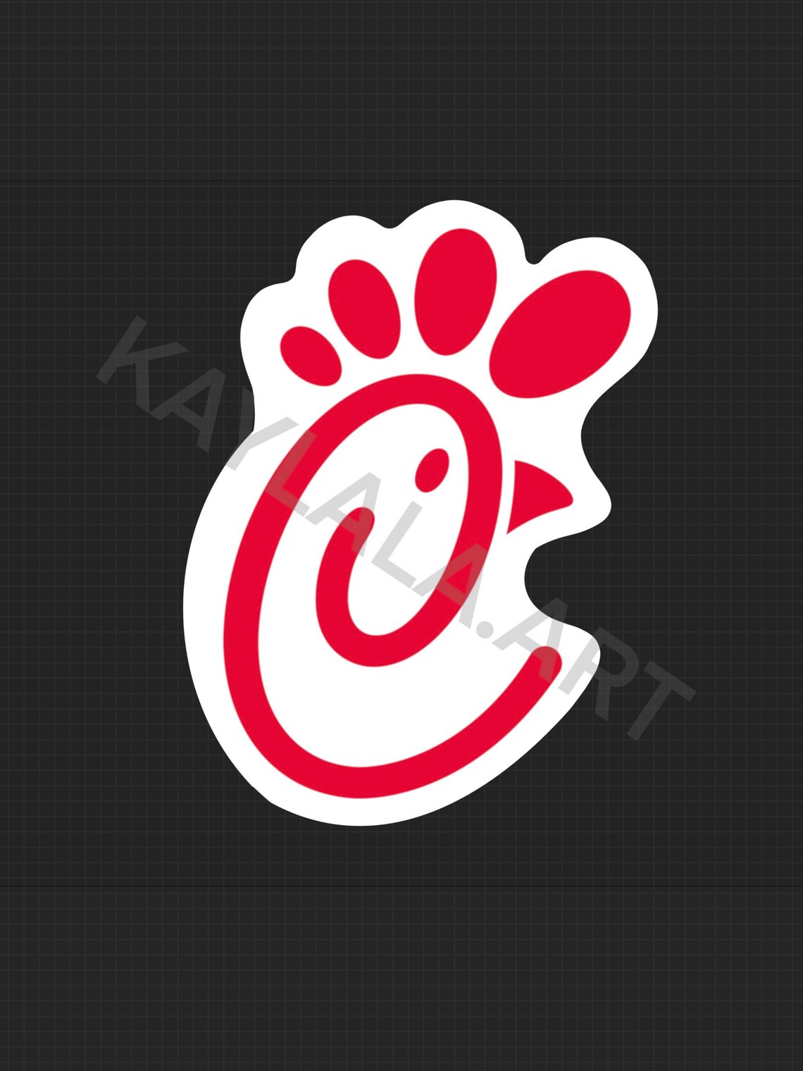 Chick Fil A Vinyl Sticker Chick Fil A Logo Sticker Best | Etsy