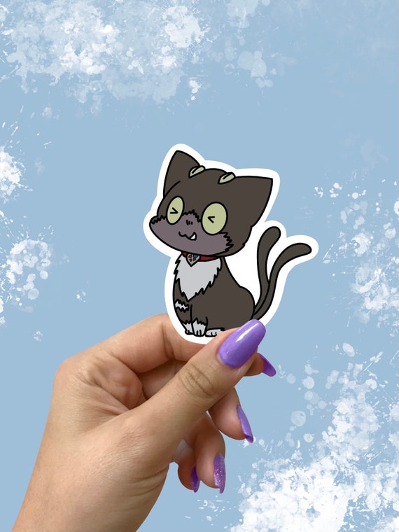 kuro the cat from blue exorcist premium vinyl sticker anime etsy