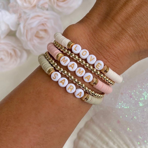 Womans Name Bracelet, Personalized Bracelet, BFF Gift, Mama Bracelet, Kids Name Bracelet, New Mom Gift, Valentines Day bracelet | Wife Gift