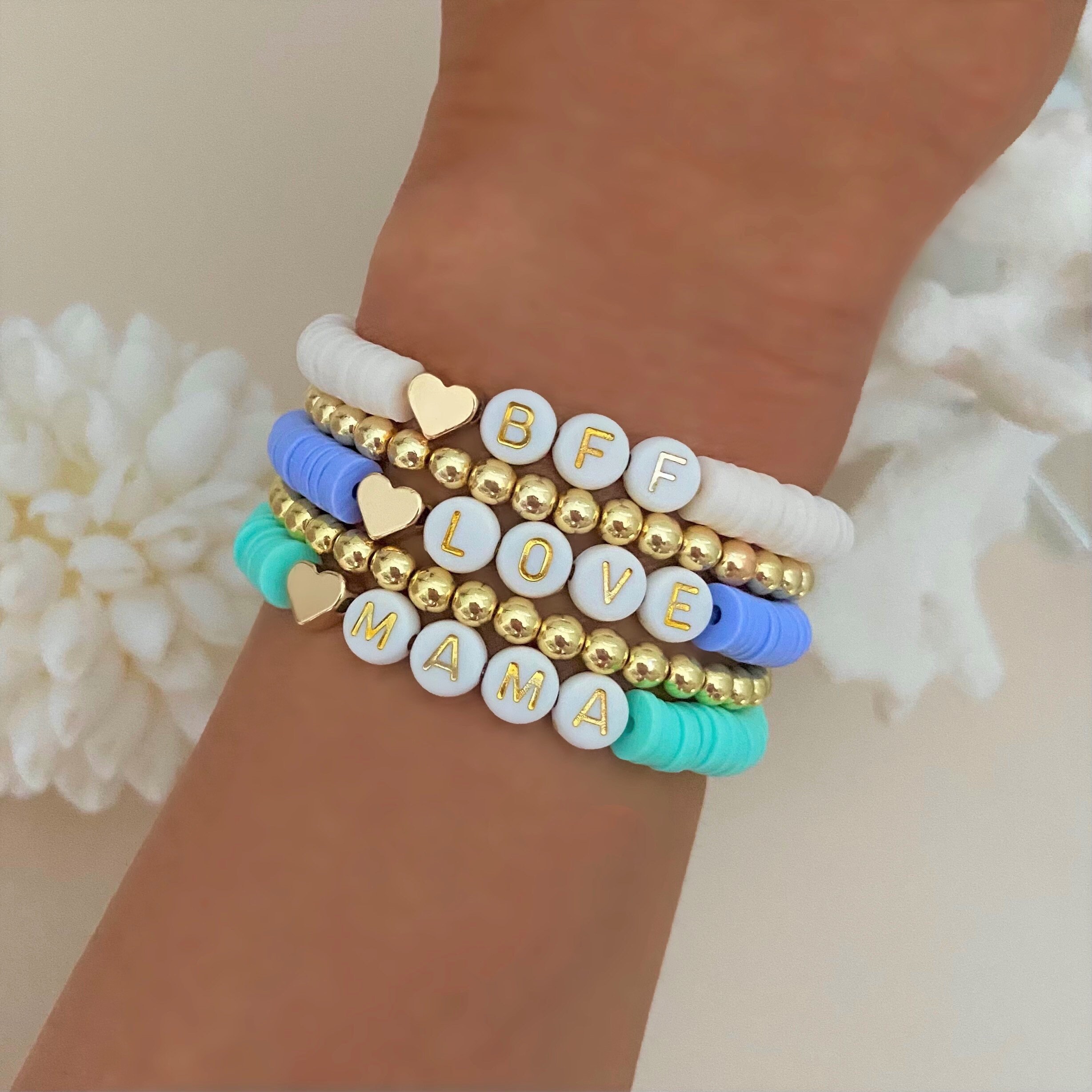 NEW! Beach Belle Sweetheart Heishi Bracelets