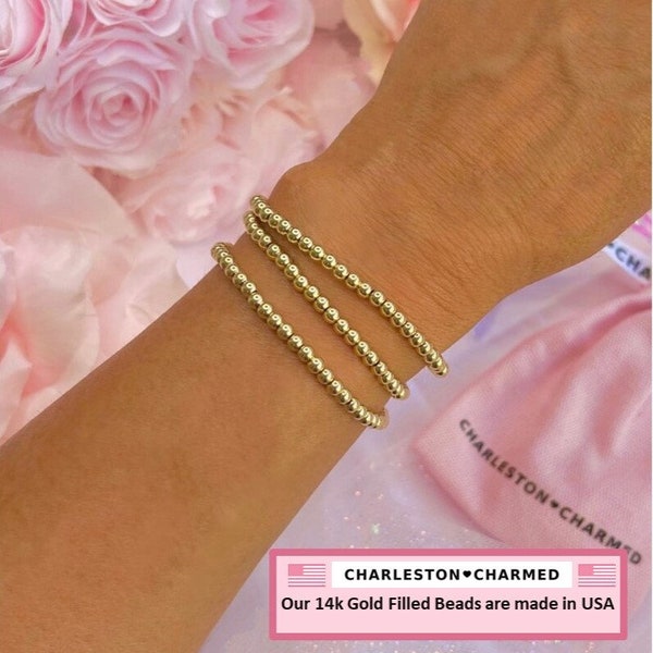 London 14k Gold-filled beaded bracelet main image 0