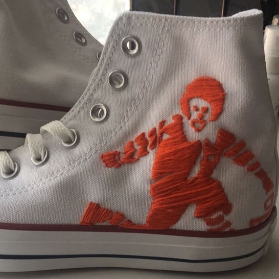 Ronald Mcdonald Embroidered Converse | Etsy