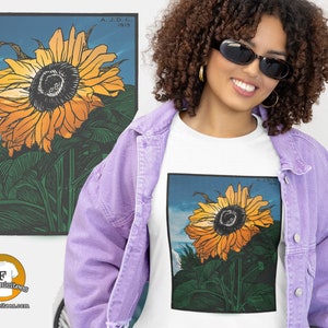 Sunflower (1919) | Unique Sunflower T-Shirt Short Sleeve Tee