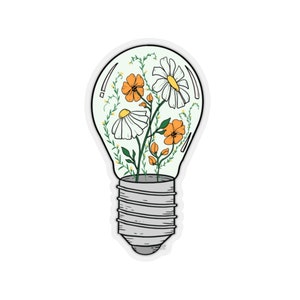 Bulb Garden | Light Bulb and Flowers | Stickers