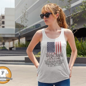 We The People American Flag - Women&#39;s Ideal Racerback Tank