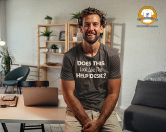Service d’assistance | Cela ressemble-t-il au service d’assistance? | T-shirt à manches courtes
