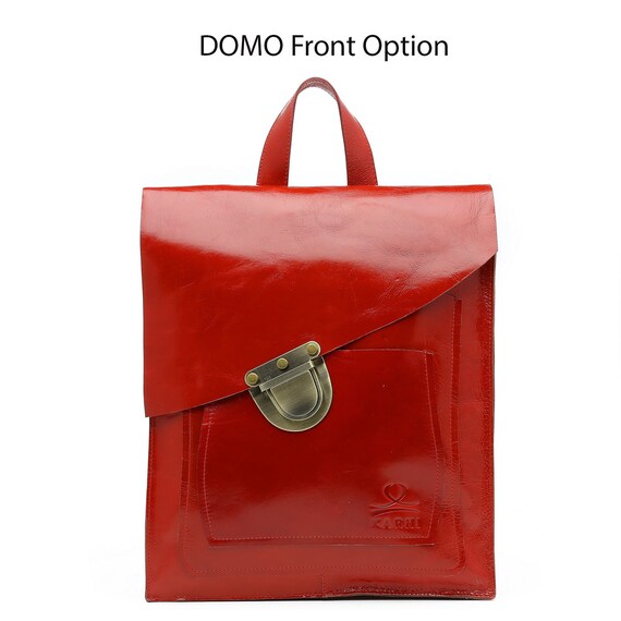 designer leather rucksack