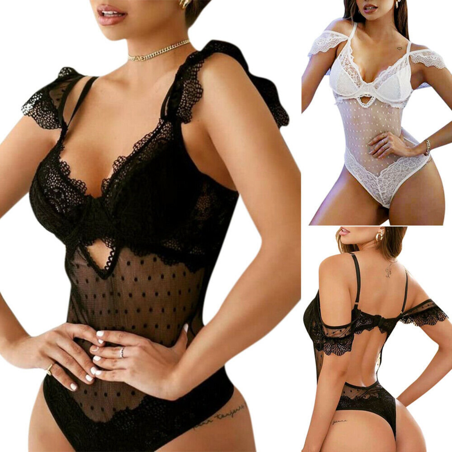 White Corset Bodysuit Sexy Bridal honeymoon lingerie Ruffles Etsy