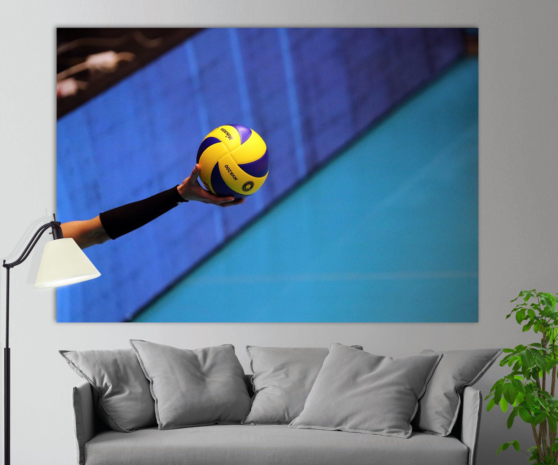 Volleyball Canvas Art, Volleyball Wall Art, Volleyball Fan Gift