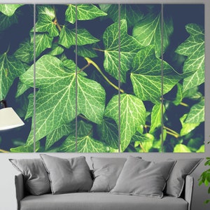 Green Wall Decor, Garden Wall Art, Ivy Canvas Print, Summer Wall Art, Green Leaves, Abstract Green Poster, Green Home Decor, Bedroom Decor image 3