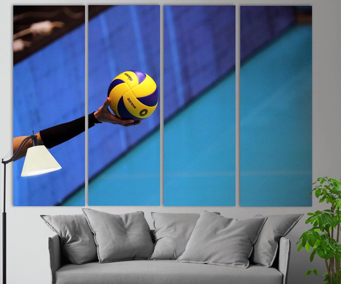 Volleyball Canvas Art Volleyball Wall Art Volleyball Fan Etsy