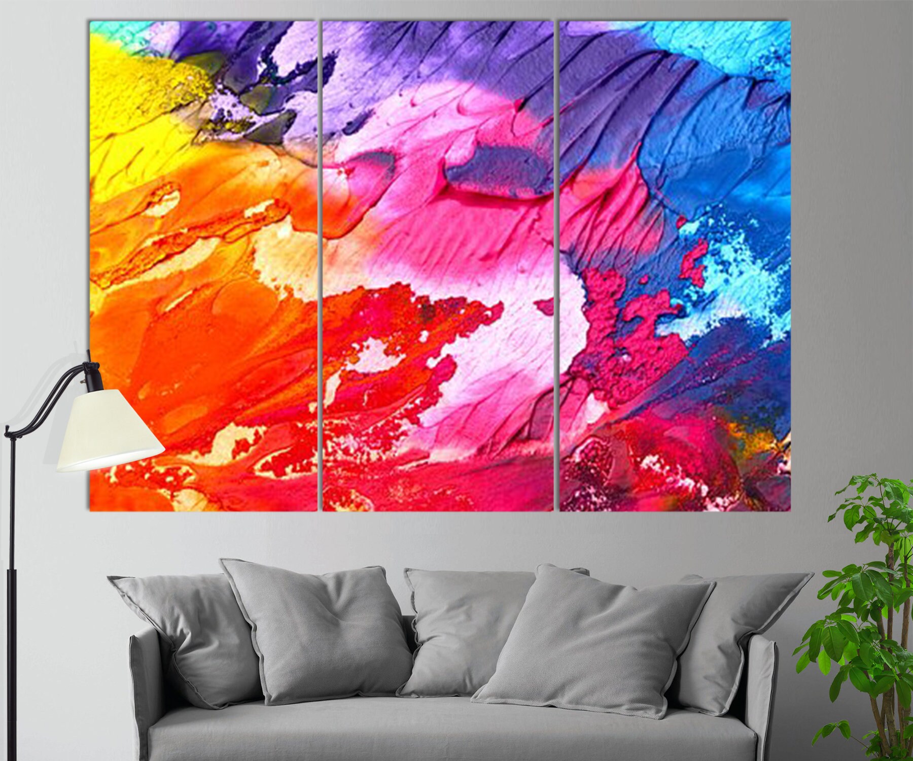 Abstract Watercolor Painting Canvas Print, Abstract Wall Decor