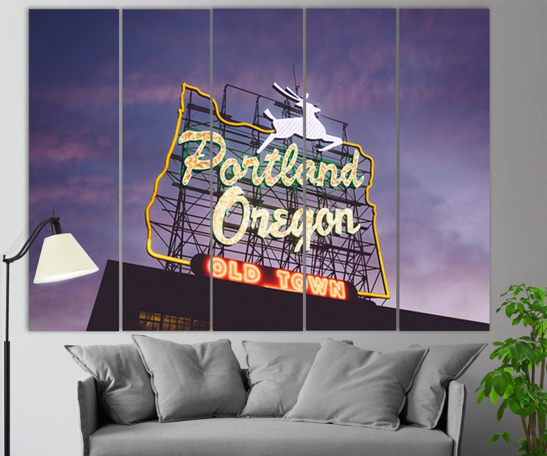 Portland Canvas Print Portland Wall Art Portland Wall Decor Etsy