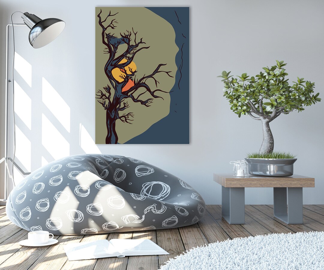 Modern Abstract Wall Art Abstract Tree Painting Tree Canvas - Etsy