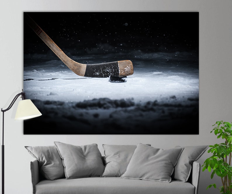 Ice Hockey Wall Art Ice Hockey Canvas Art Hockey Fan Gift Etsy