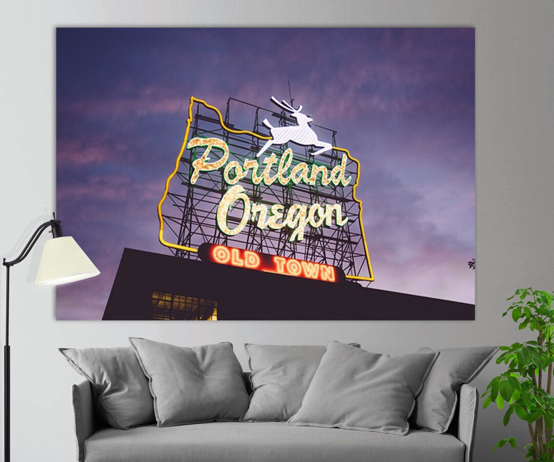 Portland Canvas Print Portland Wall Art Portland Wall Decor Etsy