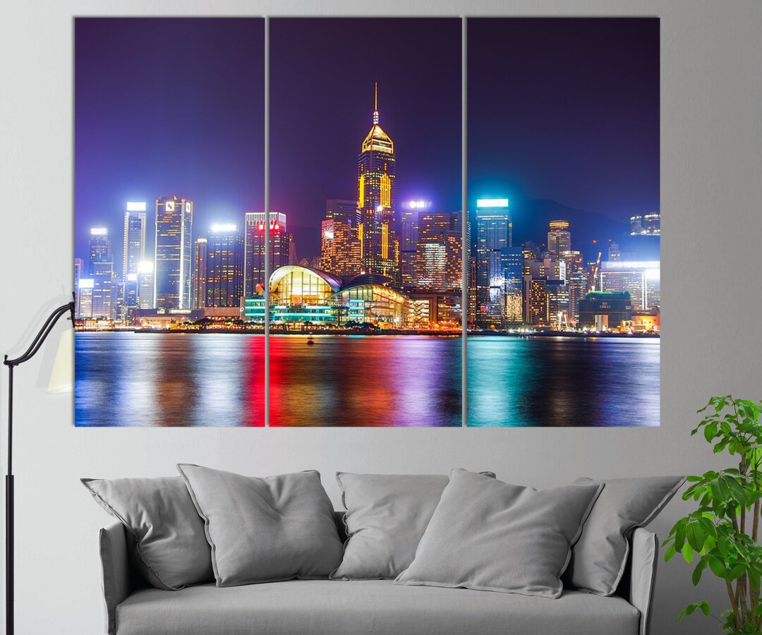 Hong Kong Canvas Print, Hong Kong Wall Art, Hong Kong Wall Decor, Hong