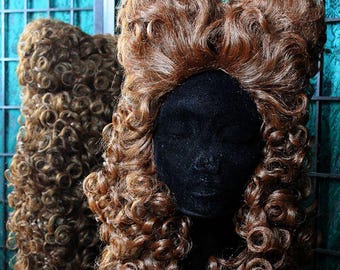 Parrucca da uomo lunga, in capelli sintetici, taglie 1710-1740