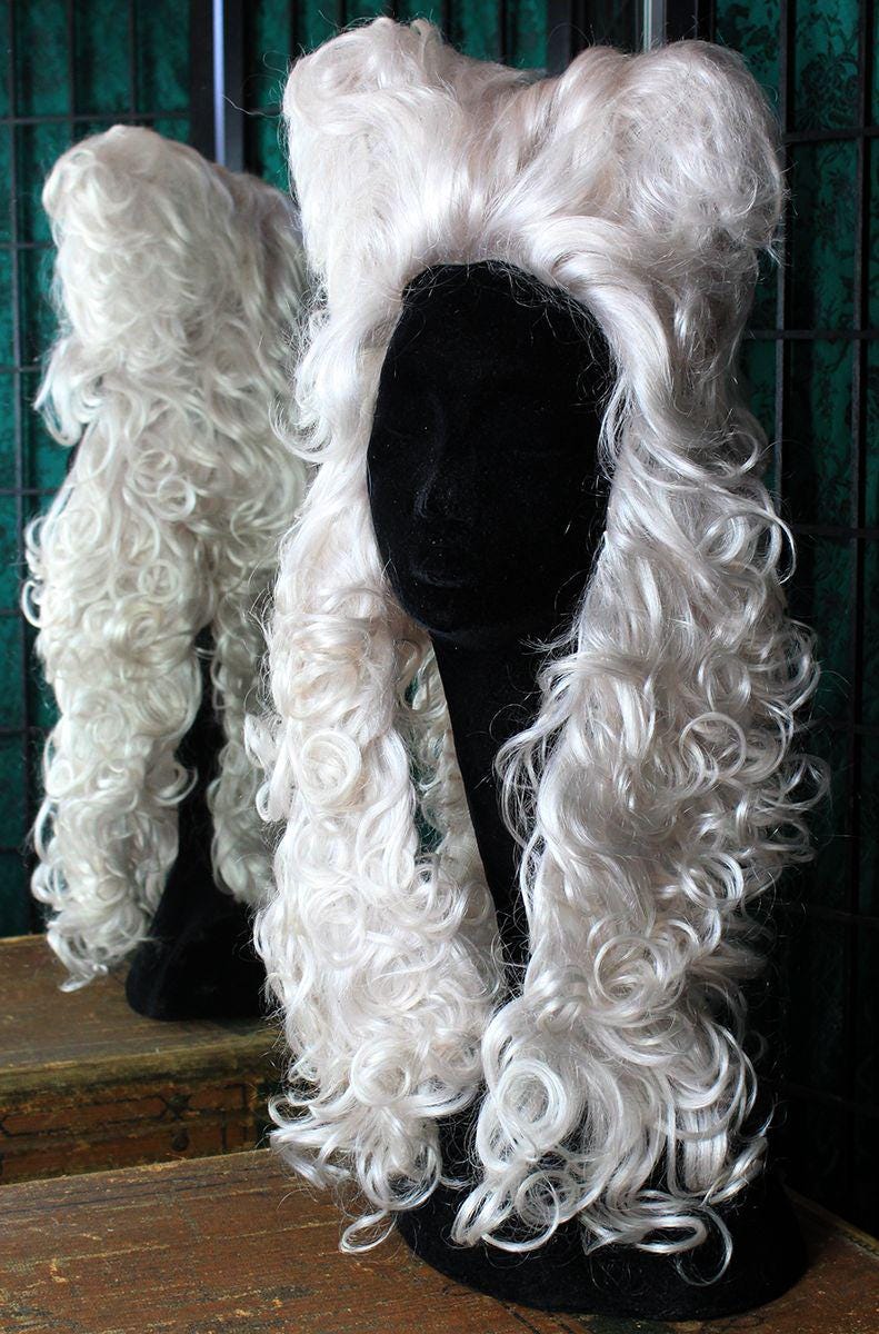 Men's Allonge Wig Real Hair 1710-1740 - Etsy