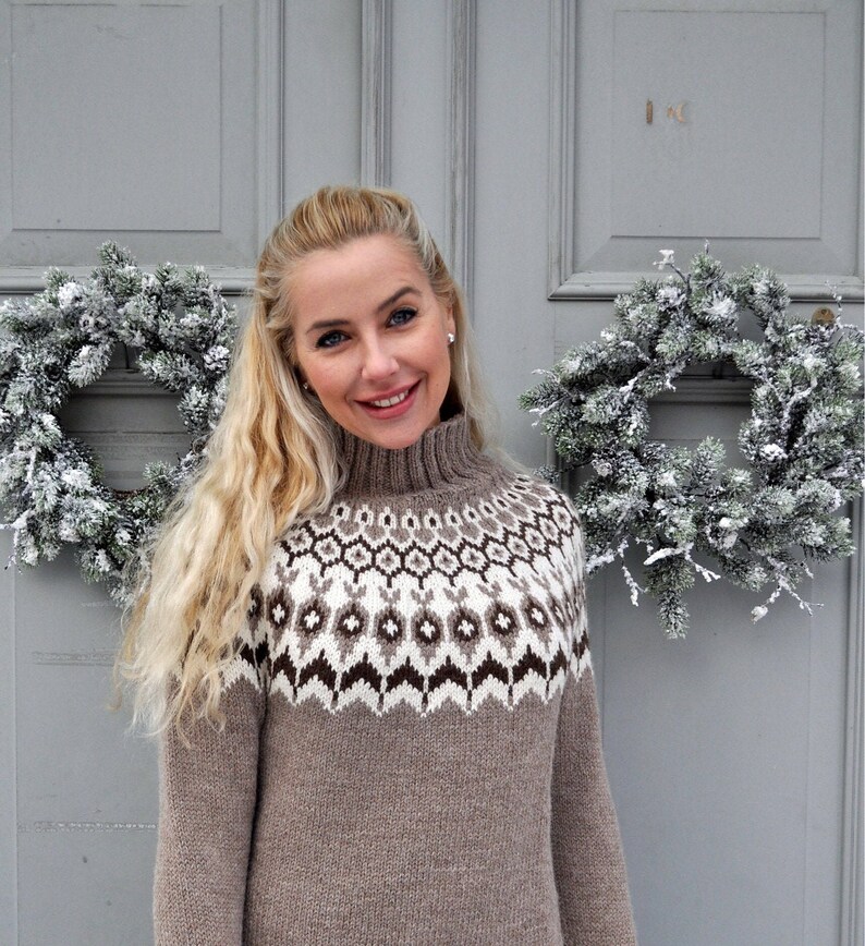 Brushed Alpaca Fair Isle Sweater
