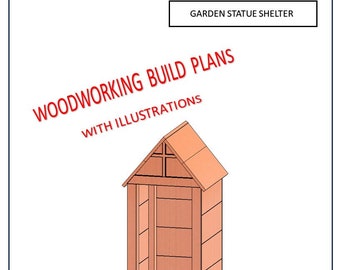 Build Plans Garden Statue Shrine Shelter | Mother Mary | Jesus | PDF Digital | Woodworking | Catholic | Religious | DIY Building | Carpentry