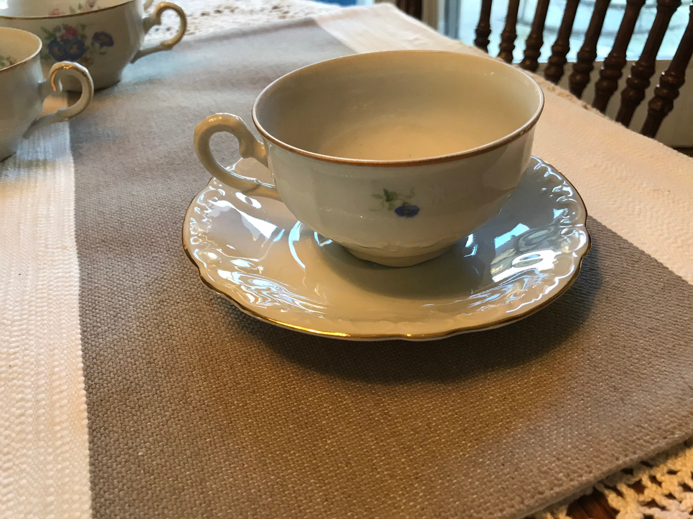 IJB Germany US Zone Porcelain Tea Cup & Saucer Etsy