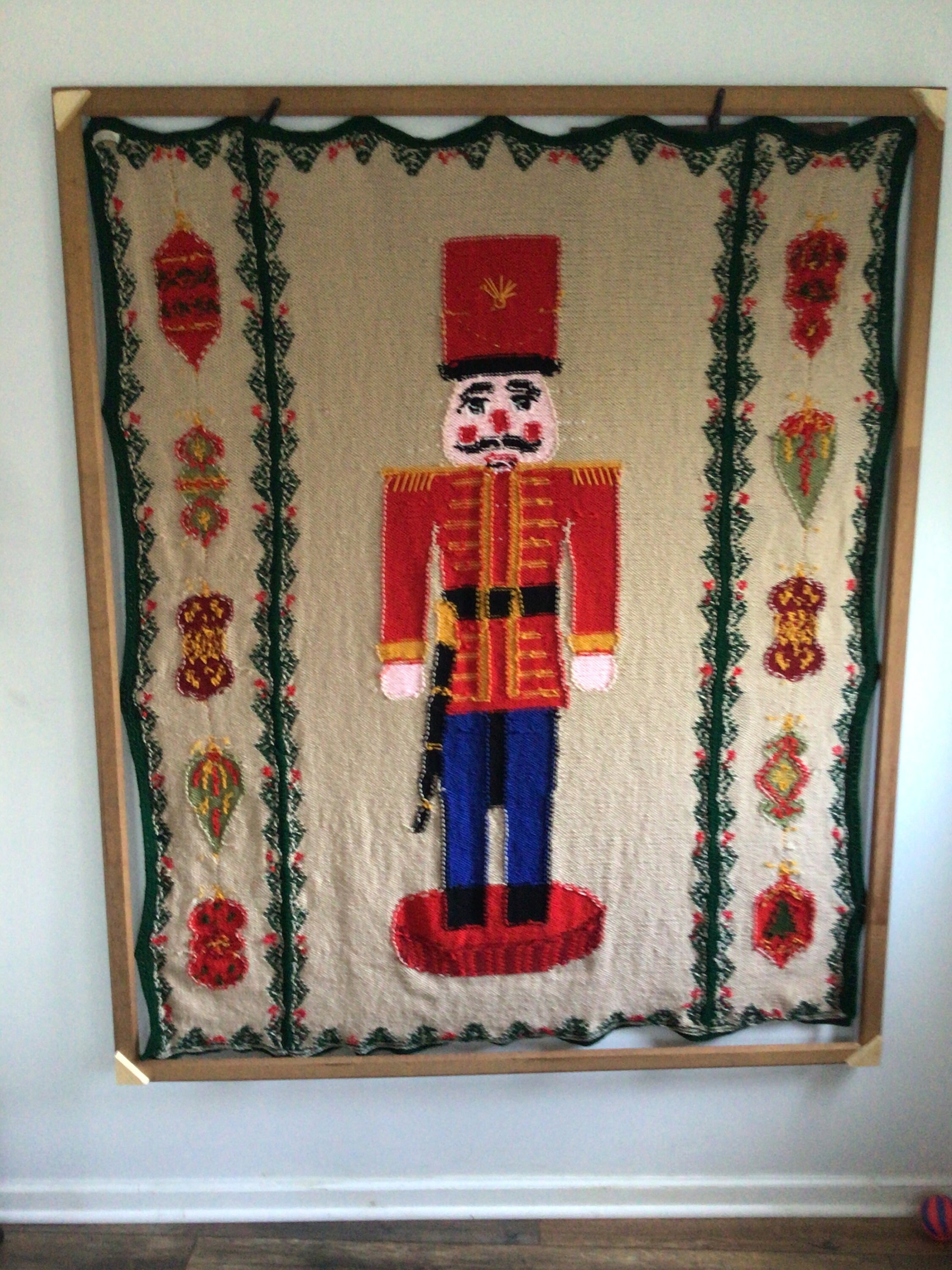 Nutcracker Tapestry/ Throw. Hand Knitted. Etsy UK
