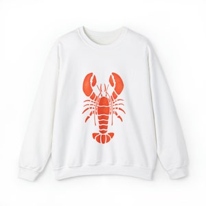 Lobster Crewneck Sweatshirt, Maine Sweatshirt, Coastal New England Crewneck Gift, Mens Crewneck, Womens Crewneck, Unisex Crewneck Sweatshirt