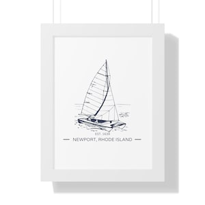 Framed Newport RI Print Art, Framed Newport Rhode Island Art, Framed Newport RI Poster Print, Newport Rhode Island Art, Rhode Island Print