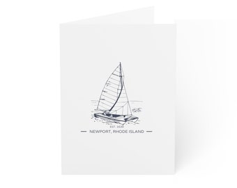 Blank Newport, RI Greeting Cards (1, 10, 30, and 50pcs), Coastal Stationary, Blank Rhode Island Greeting Post Cards, Thank You Cards