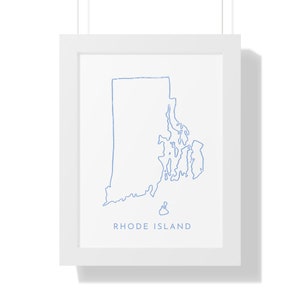 Framed Rhode Island Print Art Poster, Framed Rhode Island Art, Framed Rhode Island Print, Newport RI Wall Art, Newport RI Wall Decor