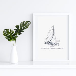 Newport Rhode Island Print Art, Newport RI Print, Newport RI Art, Newport Rhode Island Poster, Newport RI Wall Decor, Newport Art