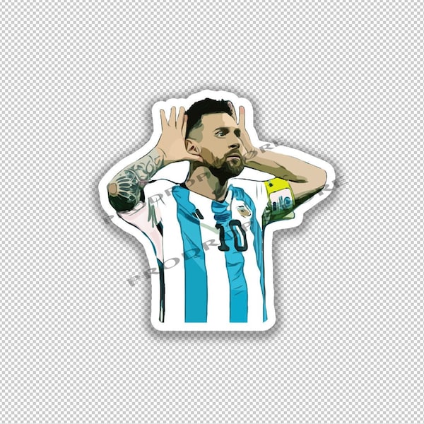 Argentina #3 Lionel Messi 10 Trophy  World Cup Qatar 2022 Decal Sticker GOAT D10S