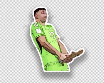 Argentina Dibu Martinez Trophy World Cup Qatar 2022 Dekal-dekal GOAT Messi 10 Maradona