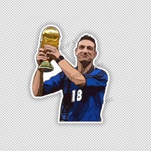 Argentina Lionel Scaloni | Scaloneta 10 Trophy  World Cup Qatar 2022 Decal Sticker GOAT D10S