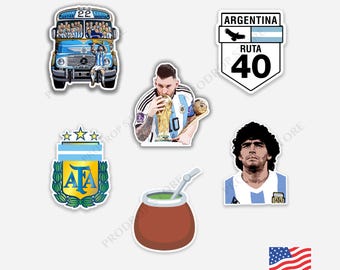 Argentina Collection | Decal Sticker Pack Ruta 40 Messi AFA Mate