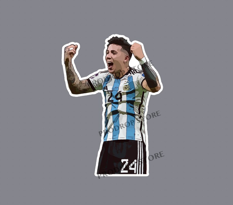 Argentina Enzo Fernandez 5 World Cup Qatar 2022 Decal Sticker - Etsy