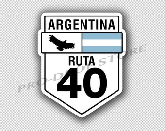 Argentinien Ruta 40 Autoaufkleber / Aufkleber Panamericana Route 40